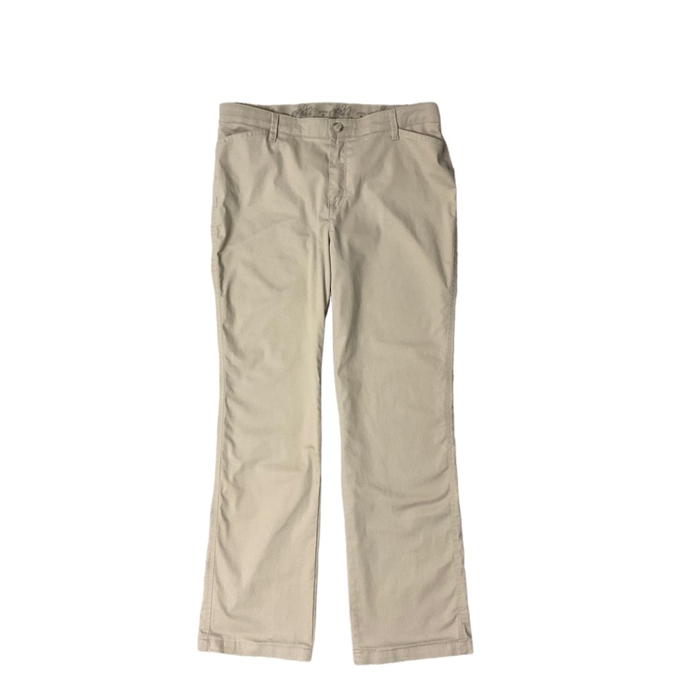 Lee Riders Beige Straight Leg Khakis, Size 14